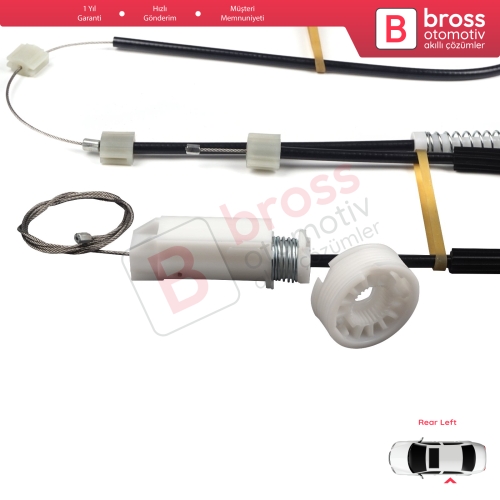 Mercedes CLS Class C219 W219 2004-2011 A2197300746 İçin Arka Sol Cam Kriko Tamir Seti