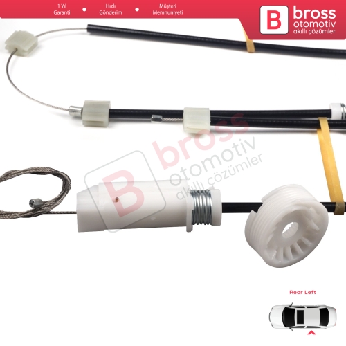Mercedes CLS Class C219 W219 2004-2011 A2197300746 İçin Arka Sol Cam Kriko Tamir Seti