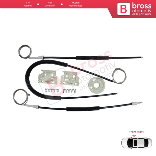Citroen C4 Picasso MK1 UD Grand UA 2006-2013 MPV 9222CT İçin Elektrikli Ön Sağ Cam Kriko Tamir Seti