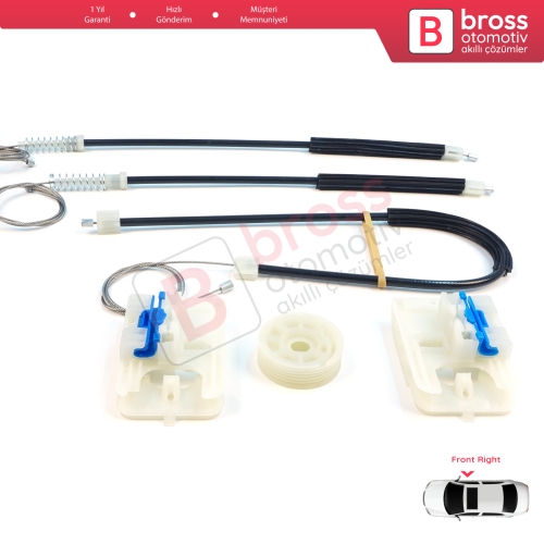 Opel Astra J P10 MK6 2009-2016 4/5 Kapı 13350759 İçin Ön Sağ Kapı Cam Kriko Tamir Seti