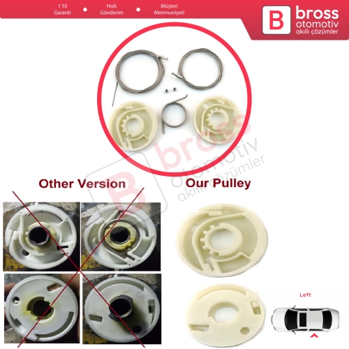 VW Transporter T5 T6 Caravelle Multivan 2003-2024 İçin Sol Arka Sürgülü Kapı Tamir Seti 7E1843871