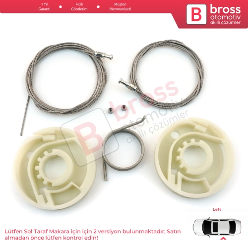 VW Transporter T5 T6 Caravelle Multivan 2003-2024 İçin Sol Arka Sürgülü Kapı Tamir Seti 7E1843871